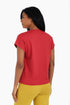 V neck cotton jersey top with front patch pocket